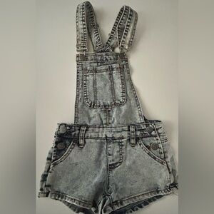 Kids Denim Overall Shorts